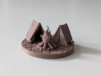 Campsite by Fire – Decorative 3D Sculpture