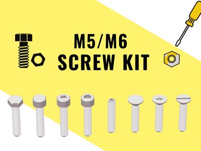 M5/M6 Screw Kit (Screws, Washers, Nuts)