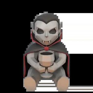 Dracula with glass of Blood