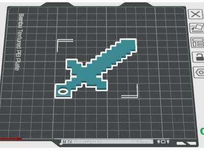 Minecraft sword keychain