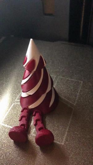Spiral Christmas Tree with Legs- Christmas Themed!