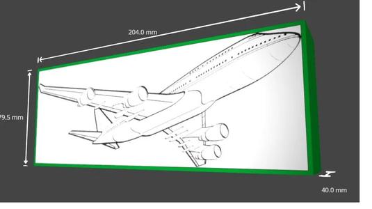 Plane light box 2 lithophane   