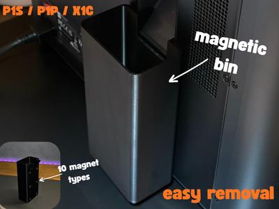 magnetic poop bin for P1S / P1P / X1C