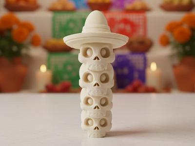 Sombrero Skull Stack - Fiesta Totem