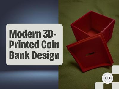 Modern 3D-Printed Coin Bank Design