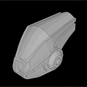 simple robot head (long face) 