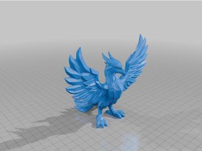 Phoenix, Fantasy, 3D Model, Mythical Bird, Printable, Sculpture, 3D Printing, Art, Decoration"