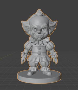 Pennywise Chibi - Horror Collectible 3D Print Miniature