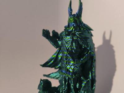 God Odin as Figure Sculpture with 2 Dogs