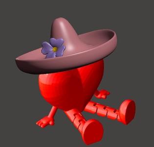 CORAZON CON SOMBRERO mexicana