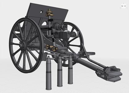 1-35 scale British WWI 18 pounder QF field gun