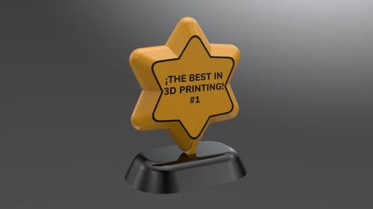 THE BEST IN 3D PRINTING TROPHY