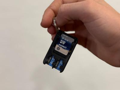 Compact SD & MicroSD Card Holder Keychain