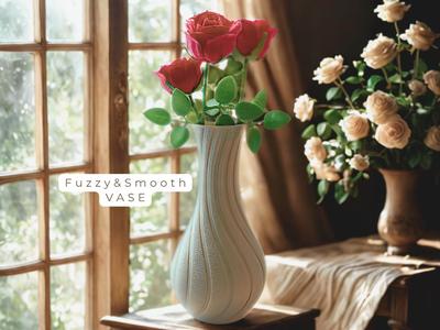 Fuzzy & Smooth vase
