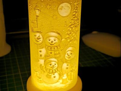Lithopane christmas snowmans