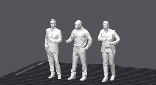 1/64 Scale Bussines Man Figure - 3 pcs
