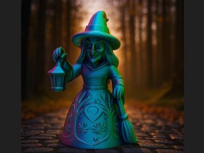 Luminous Witch with Lantern Magic