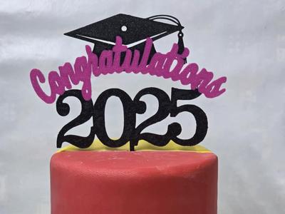 Congratulations Graduation 2025 cake topper 
