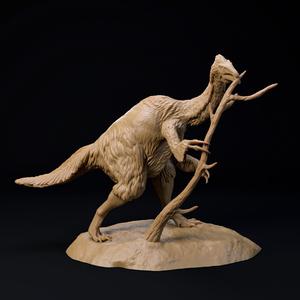 Duonychus tsogtbaatari eating 1-35 scale pre-supported dinosaur