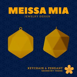 Pocket Gem – 3D Print File for Icosahedron Keychain or Pendant - Icosahedron Platonic Solid - Icosahedron Keychain - Water Pendant