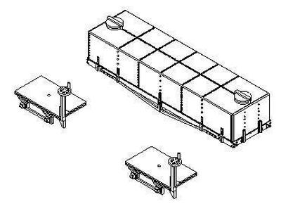 WDLR H type tanker wagon (60cm gauge) 1/19 scale sm32