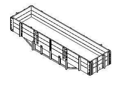 WDLR D type open wagon, type2 (60cm gauge) 1/19 scale sm32
