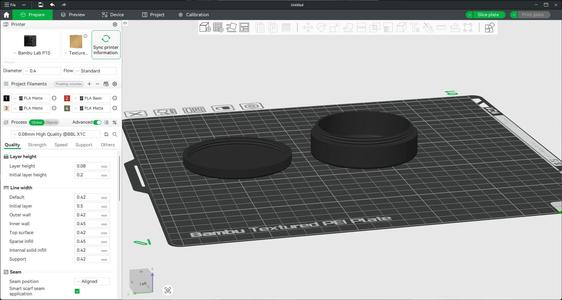 ZYN Container with Knurled lid