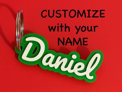 Keychain with CUSTOM NAME write the NAME