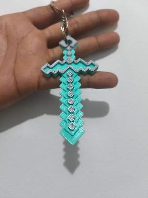 Minecraft Sword Keychain   
